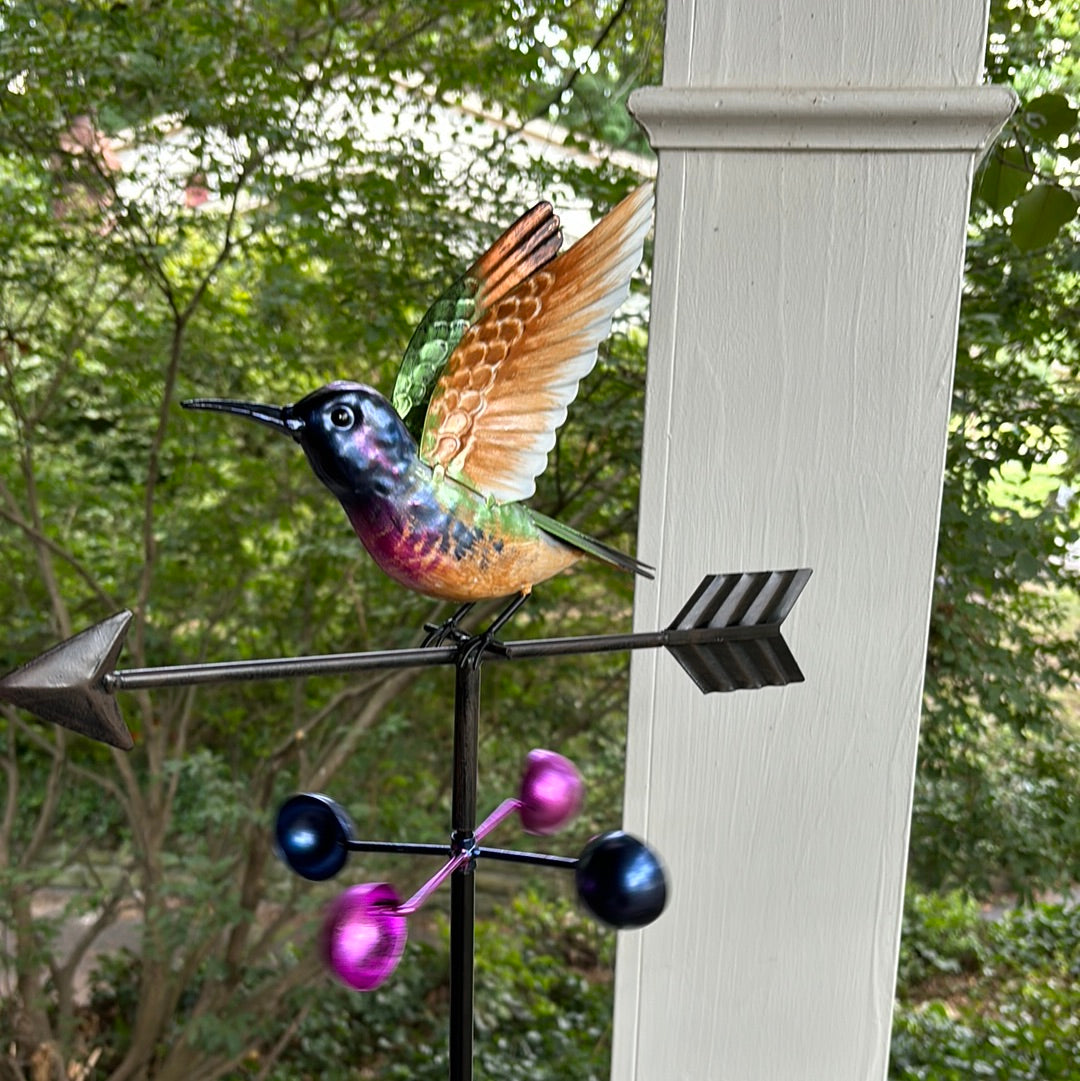 Weathervane purple Coronet HummingBird Garden Stake