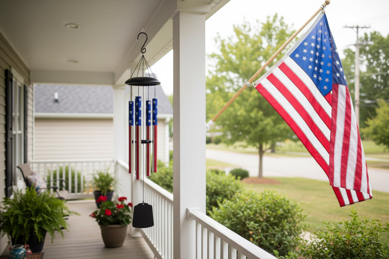 Chime Printed Tune UV Patriotic Flag SM