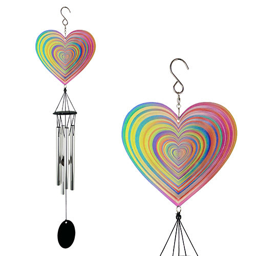 Chime Geo Metal Rainbow Heart