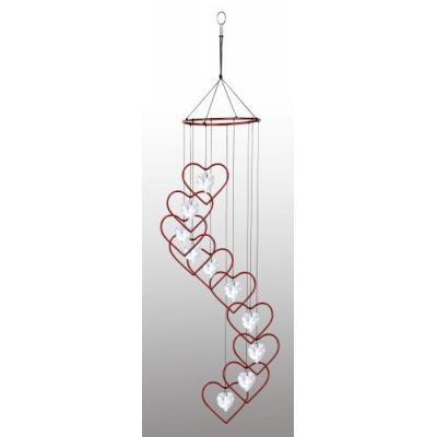 Chime Spiral Tunes Red Heart Ring & Heart Crystal