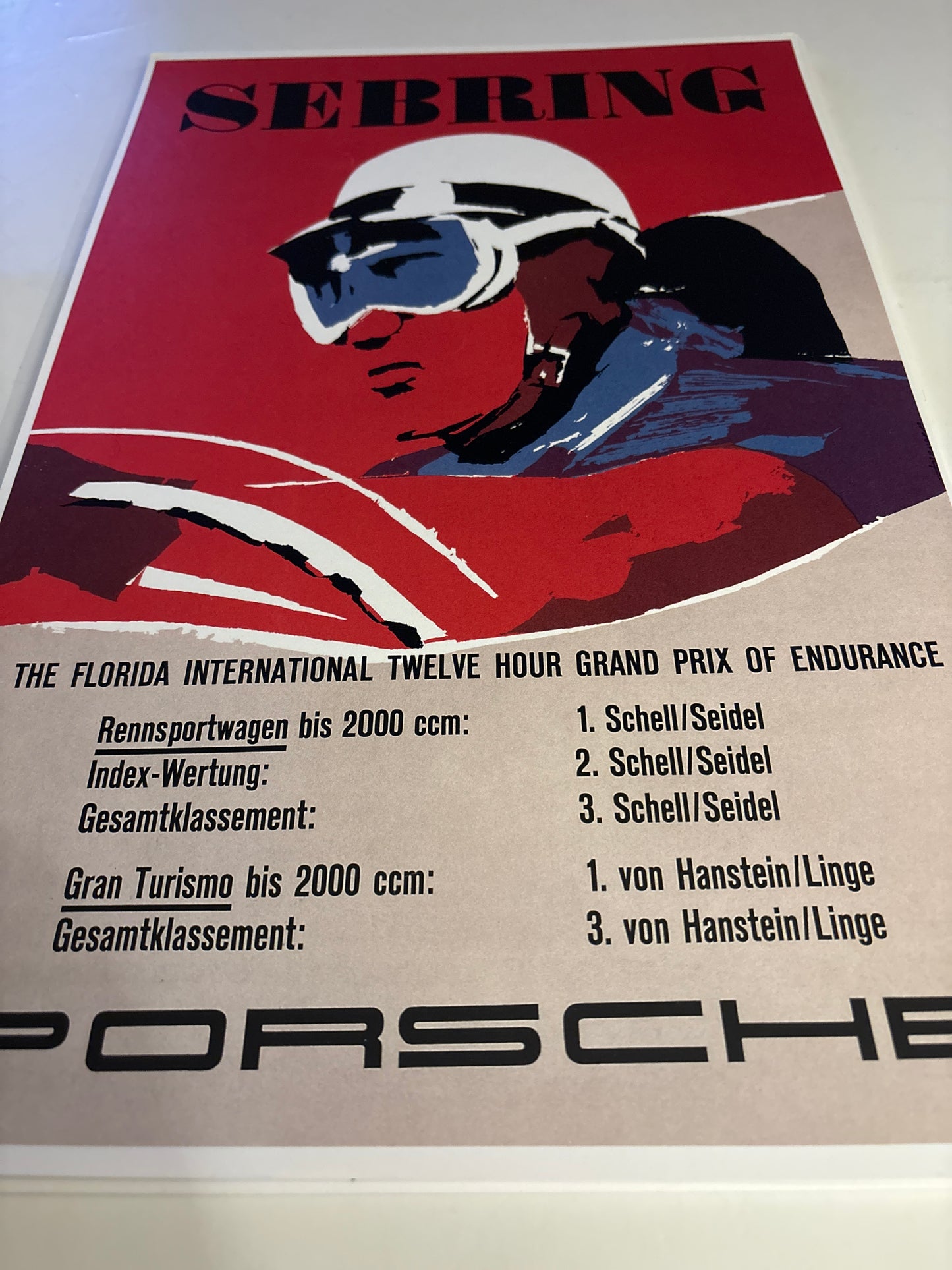 Sebring Porsche poster 12 HR Grand Prix Florida