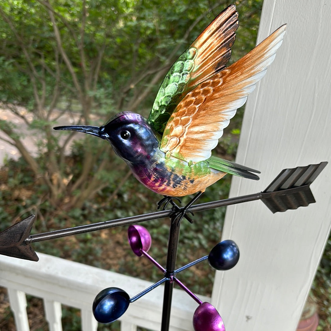 Weathervane purple Coronet HummingBird Garden Stake