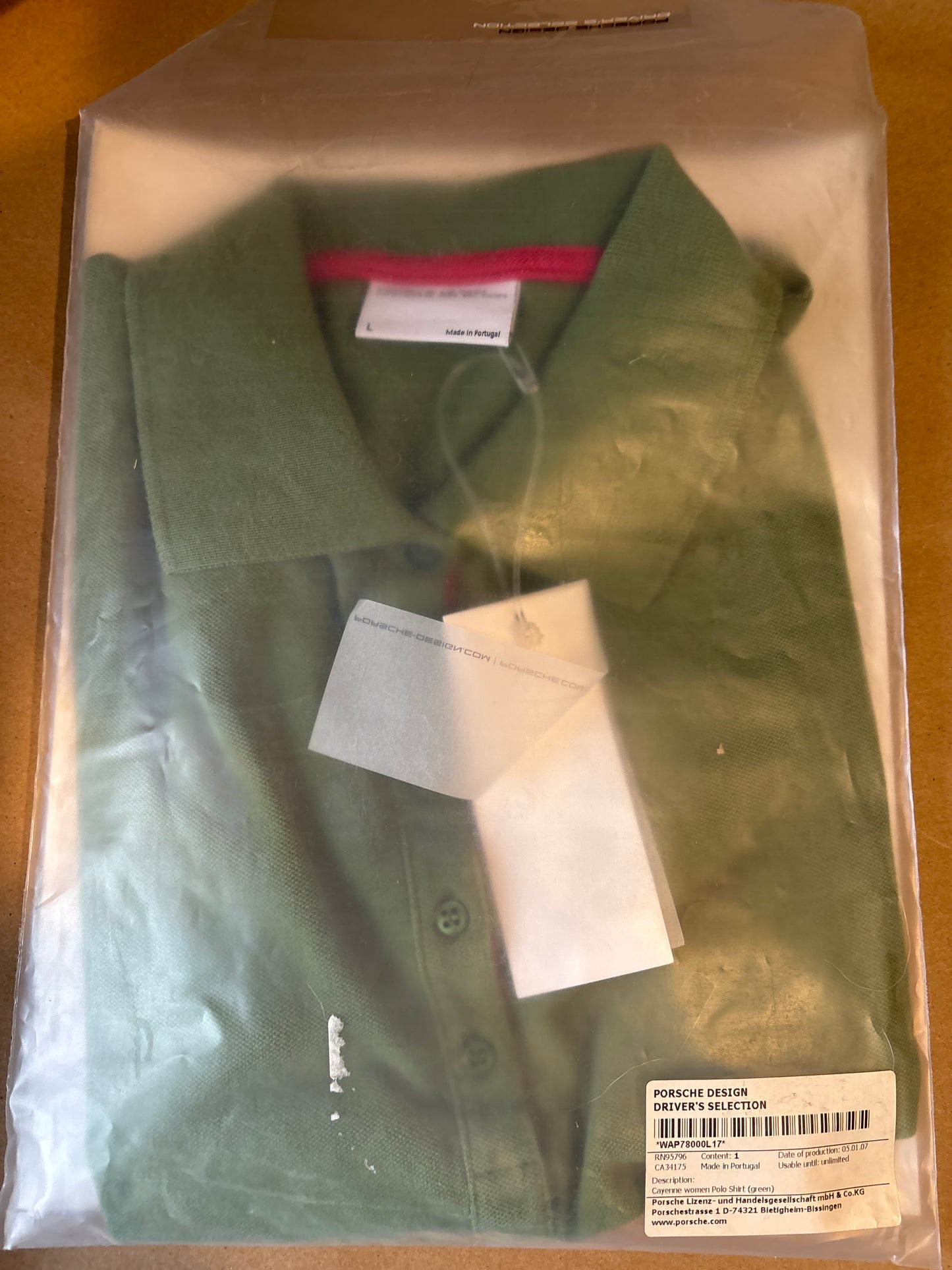 Porsche Design child large polo shirt Green unisex