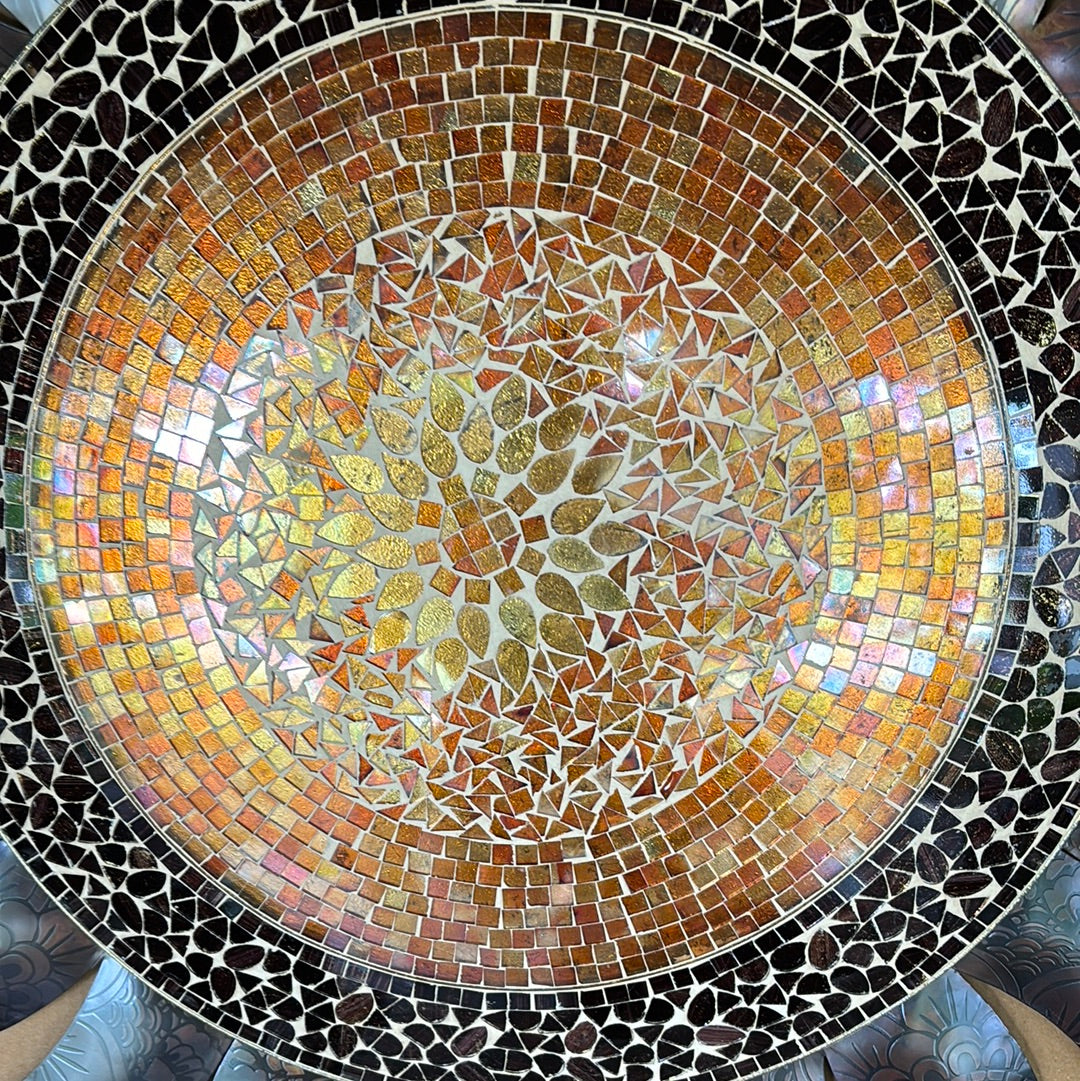 36 inch Mosaic GOLD SUN Flamed Wall Decor