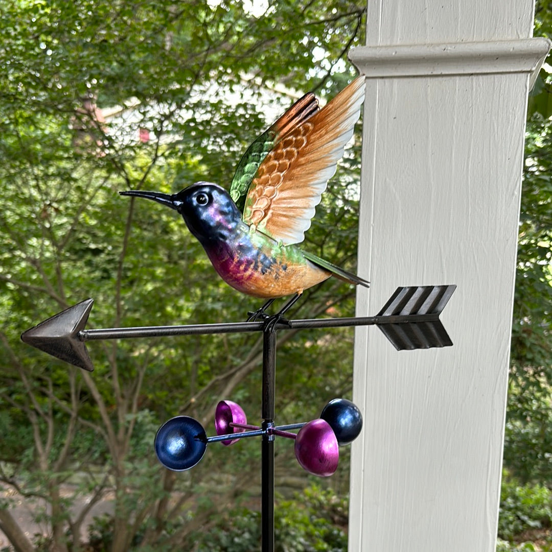 Weathervane purple Coronet HummingBird Garden Stake