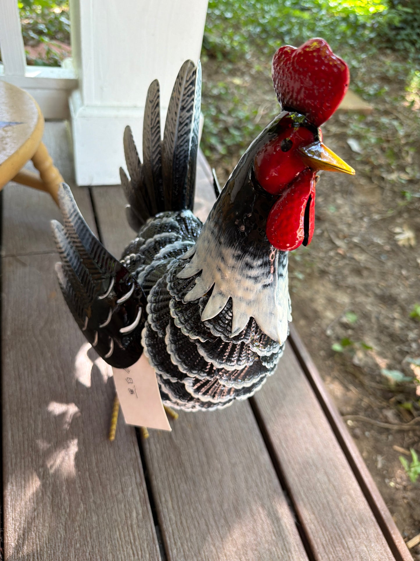 Metal Barnyard Big Rooster Porch or Garden