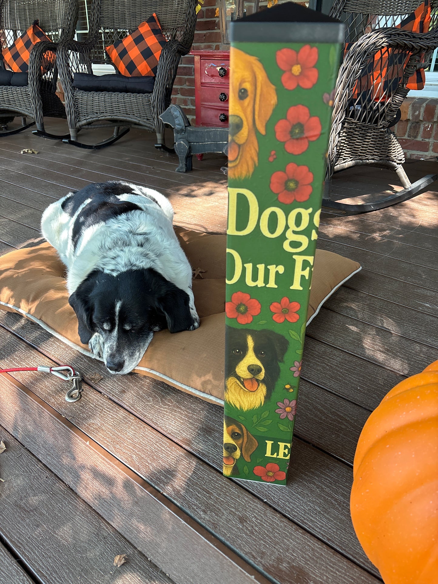 Designer Garden Post - Dogs Are Our Friends, Let’s Walk - 24 Inches Tall