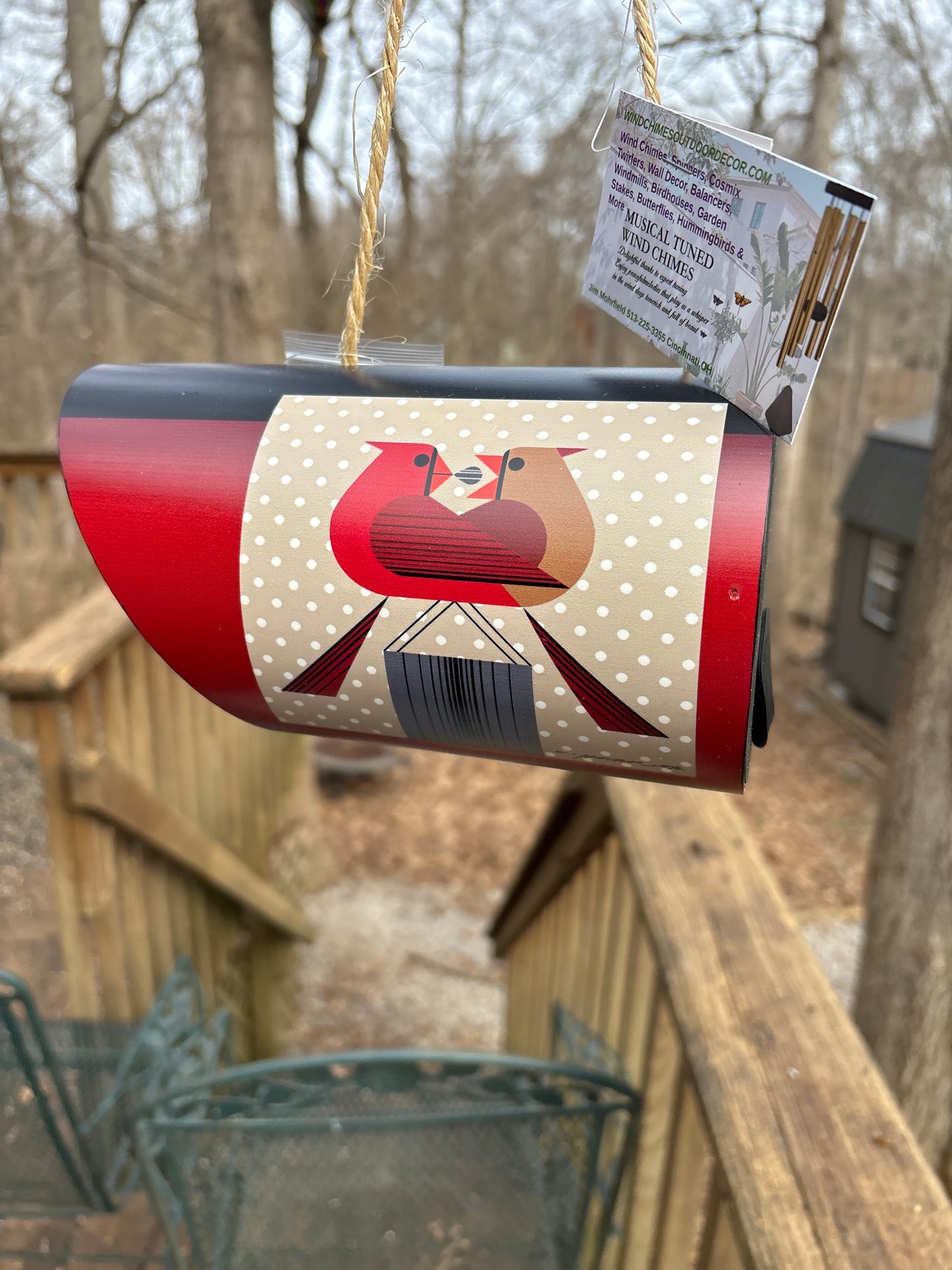 Birdhouse Charley Harper Red Bird's Romance