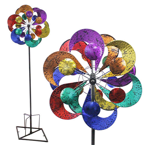 Spinner Stake Multi Color Swirl Circles