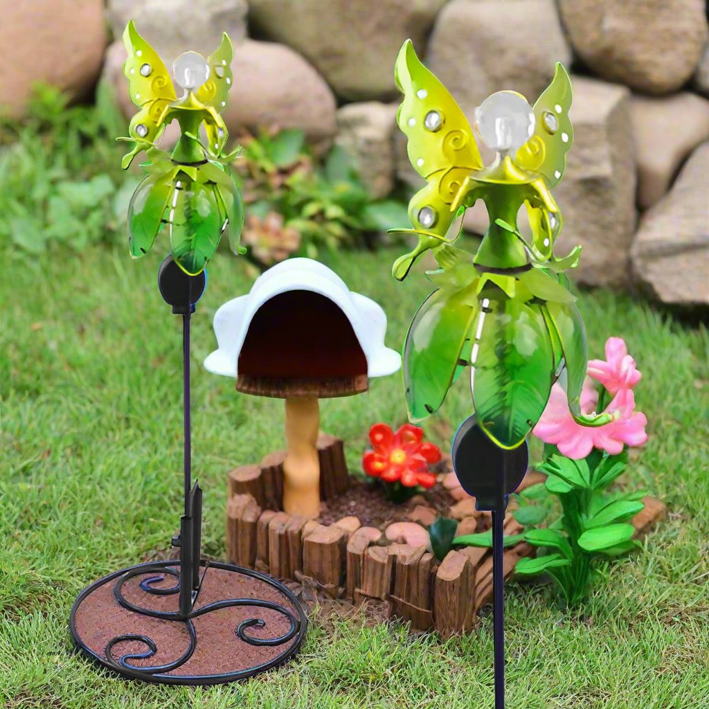 Stake Solar Fairy Green Yellow