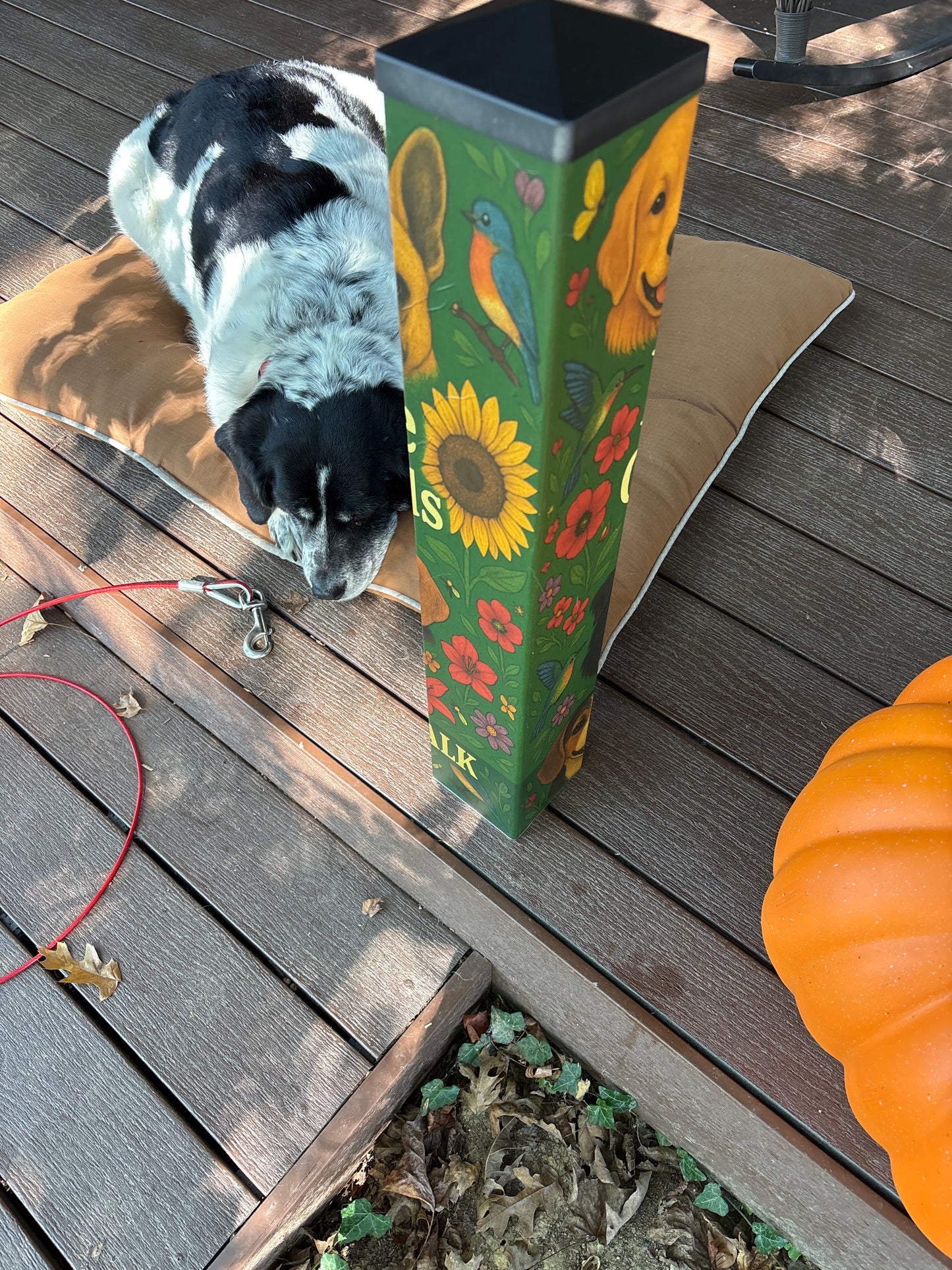 Designer Garden Post - Dogs Are Our Friends, Let’s Walk - 24 Inches Tall