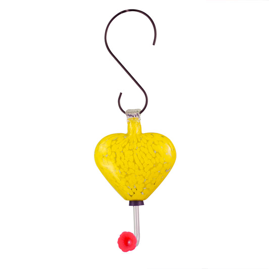 Hummingbird Feeder Heart Yellow