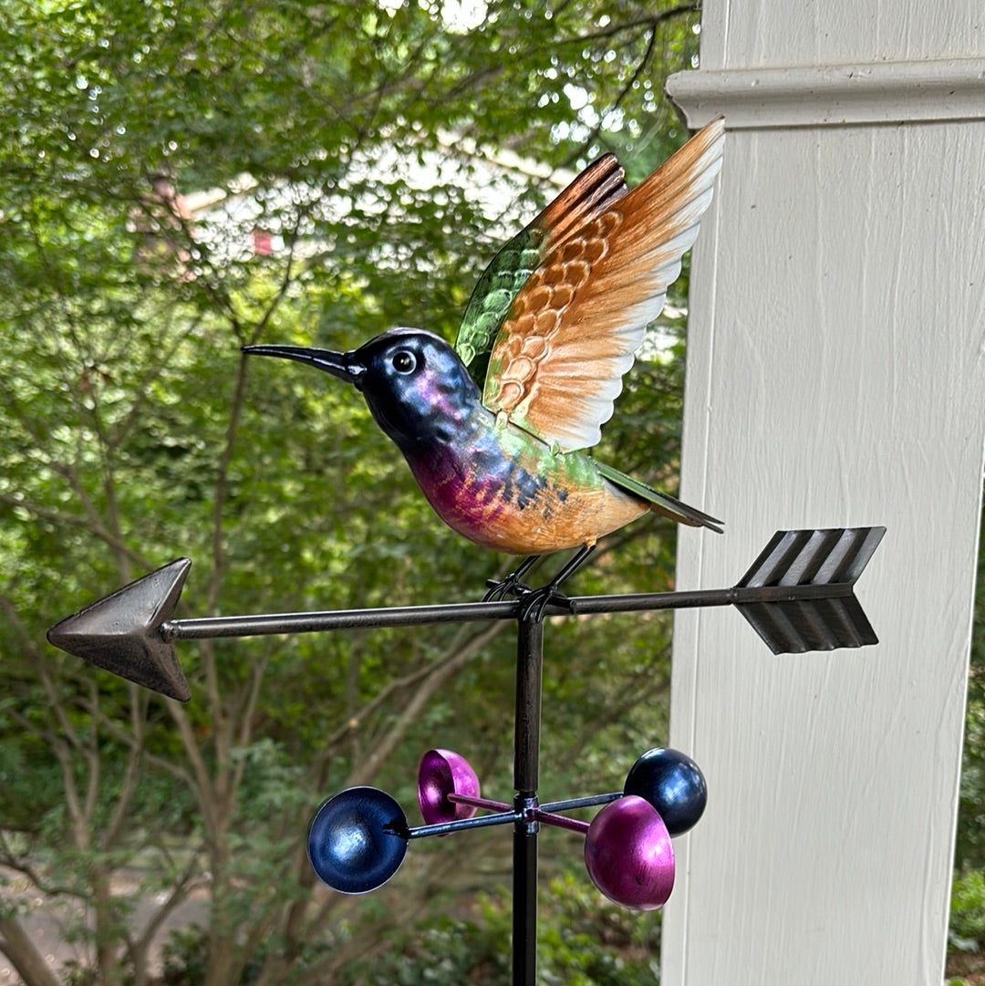 Weathervane purple Coronet HummingBird Garden Stake