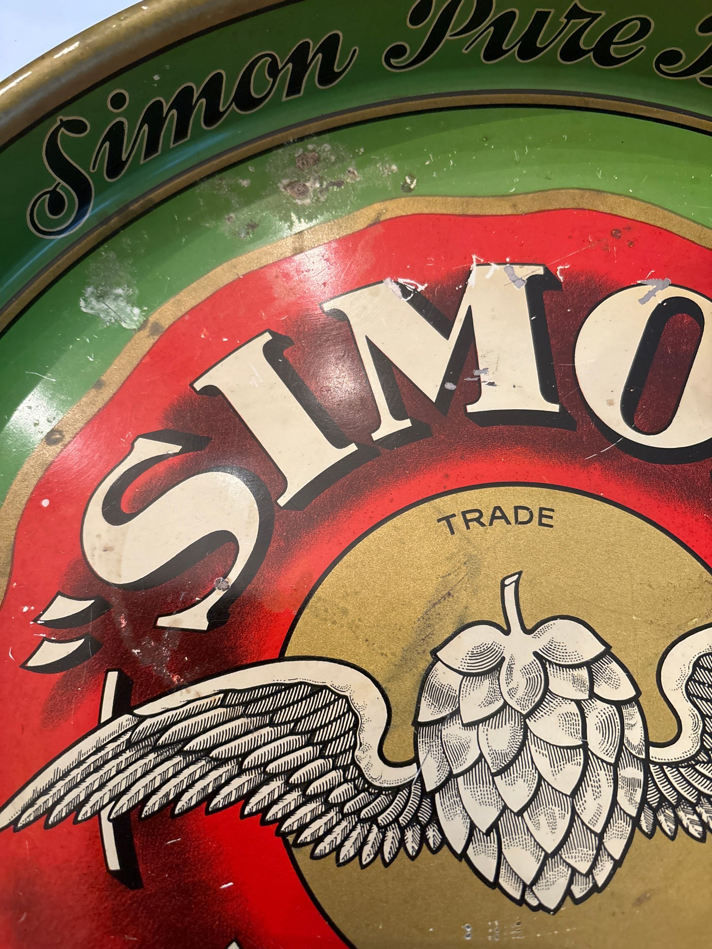 RARE VTG/Antique 1930s Simon Pure Beer Old Abbey Ale Tray