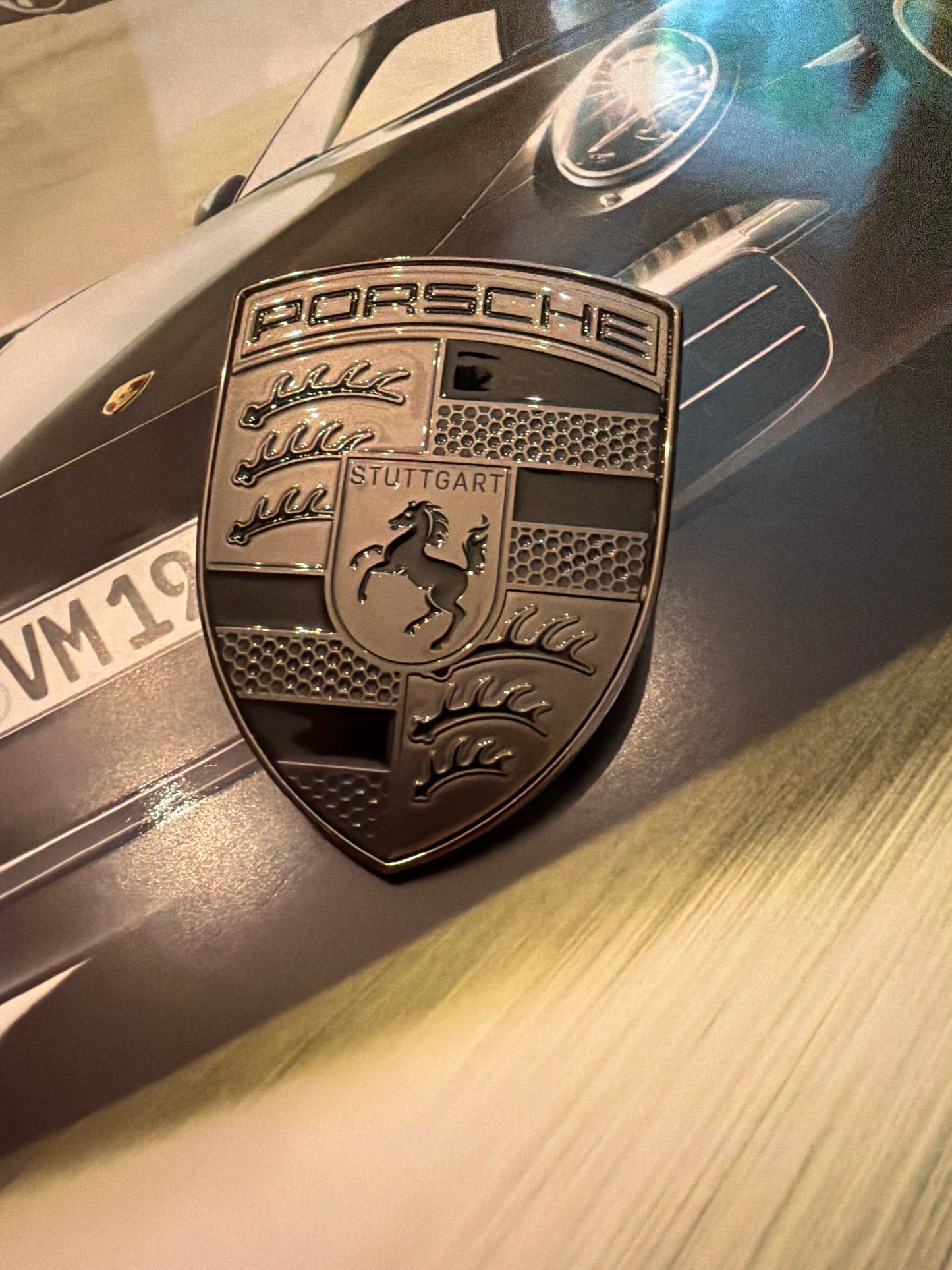 Porsche Shield Hood Emblem - Turbonite