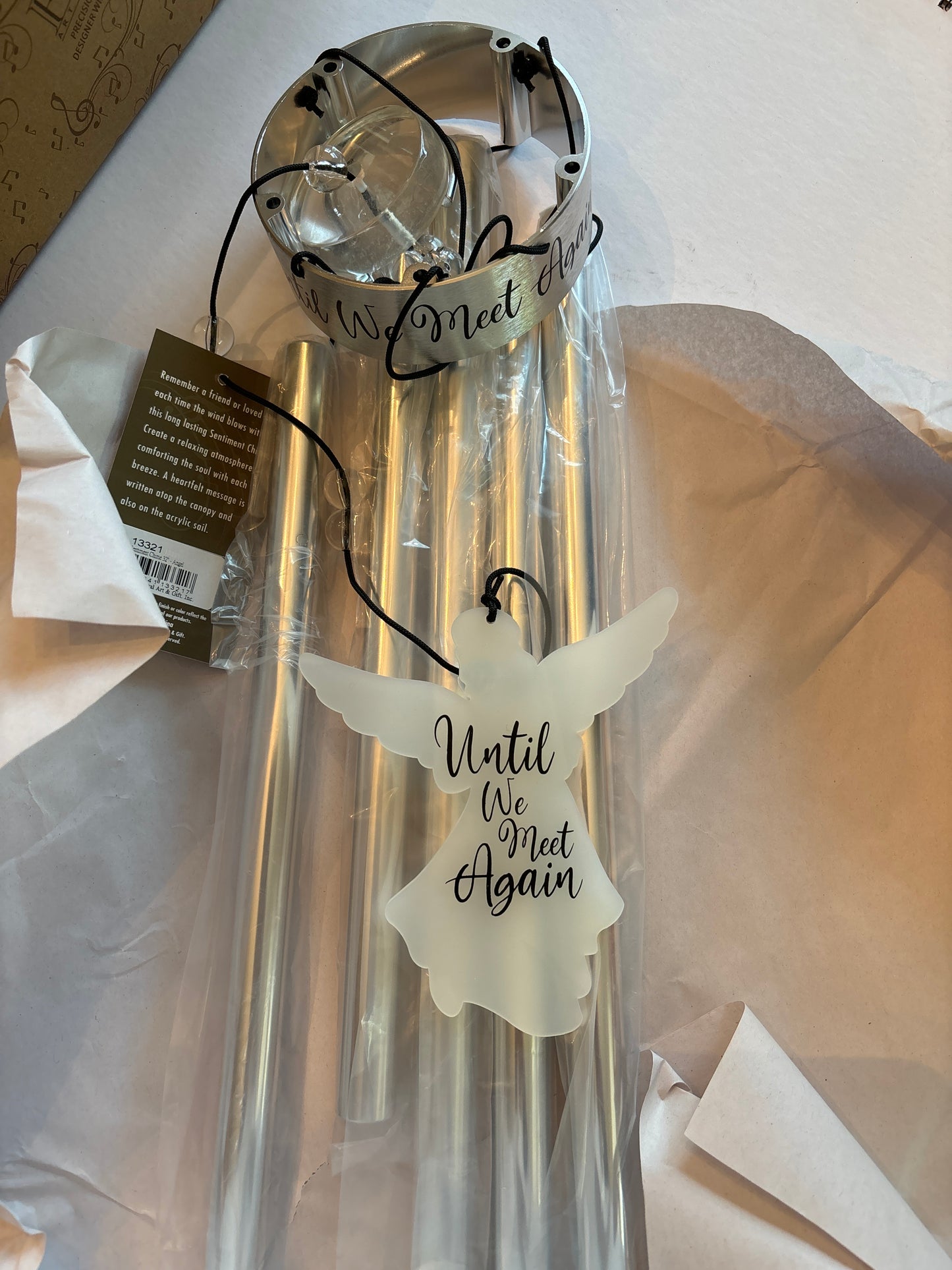 Sentiment Wind Chime 32" - On Angel Wings