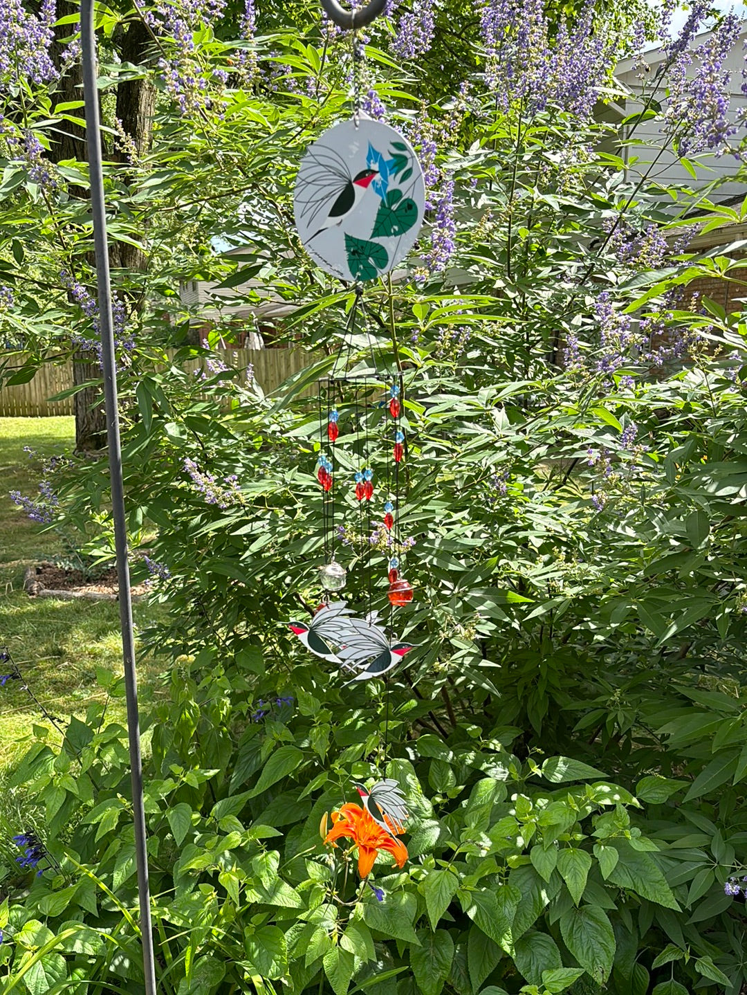 Charley Harper Spiral Chime Hummingbird