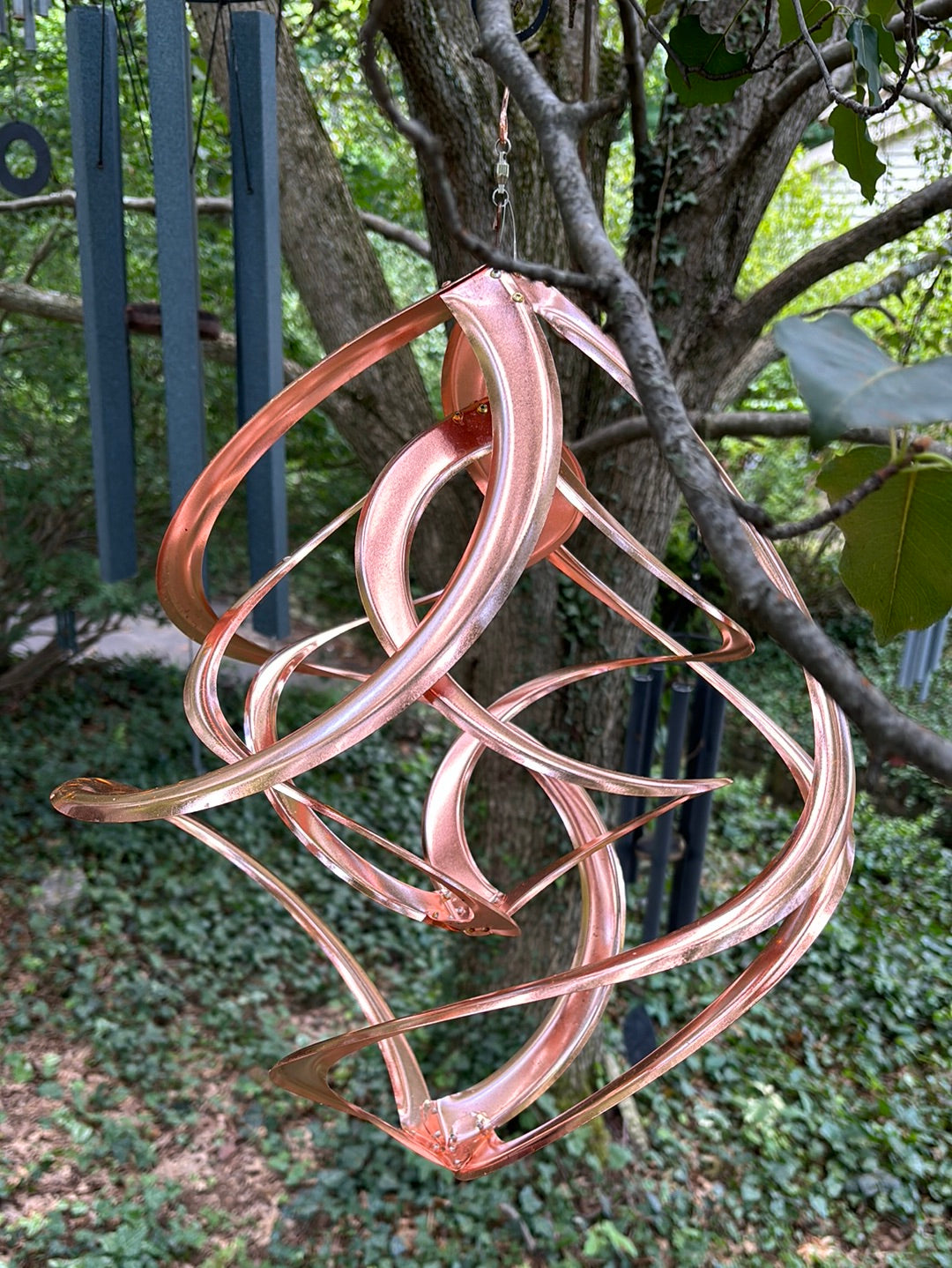 Copper Plated Aluminum Anodized Spiral Double Helix Cosmix Wind Spinner