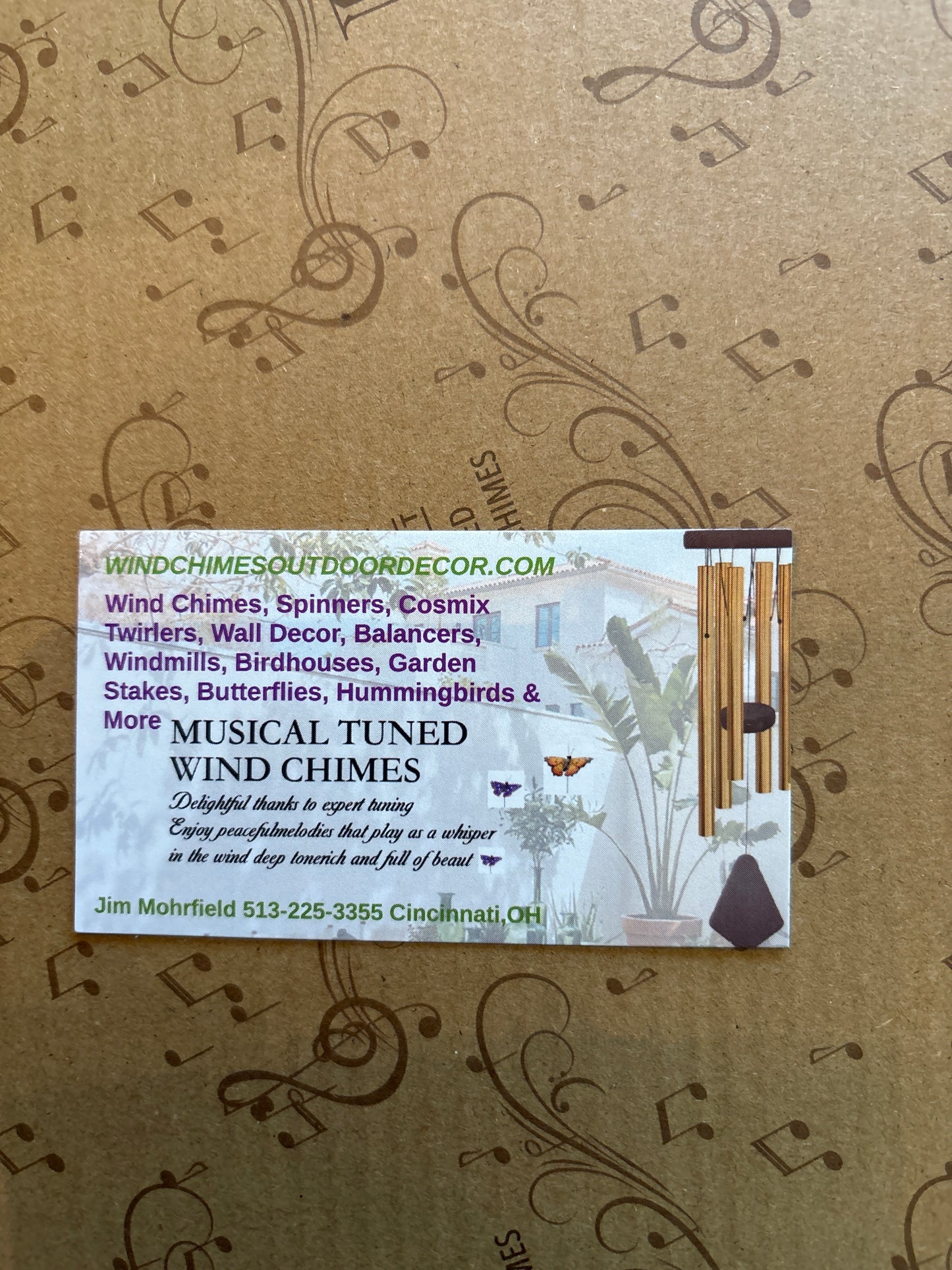 Sentiment Wind Chime 32" - On Angel Wings