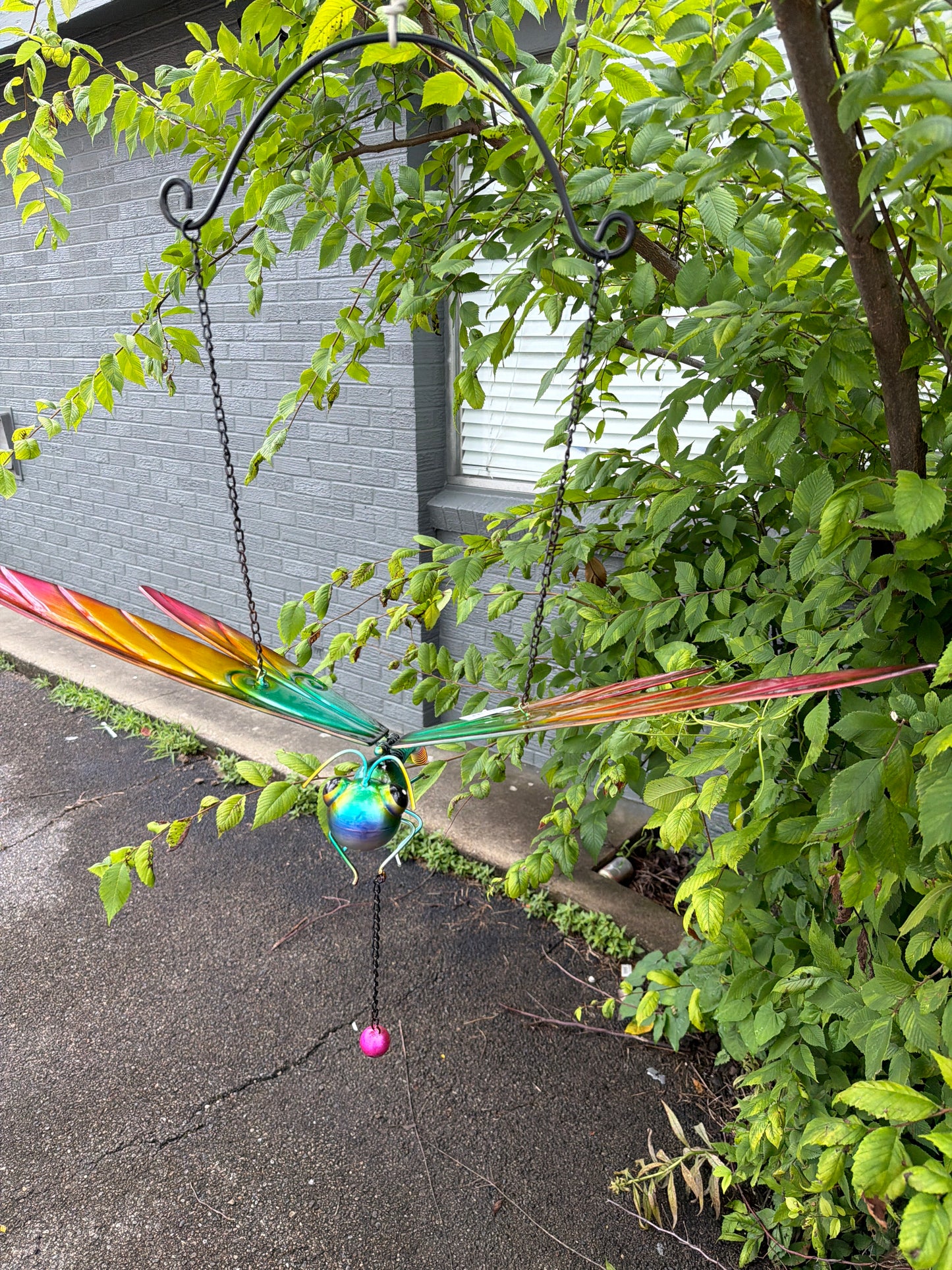 Outdoor hanging caterpillar swinging wings display 30 inch Sun Catcher