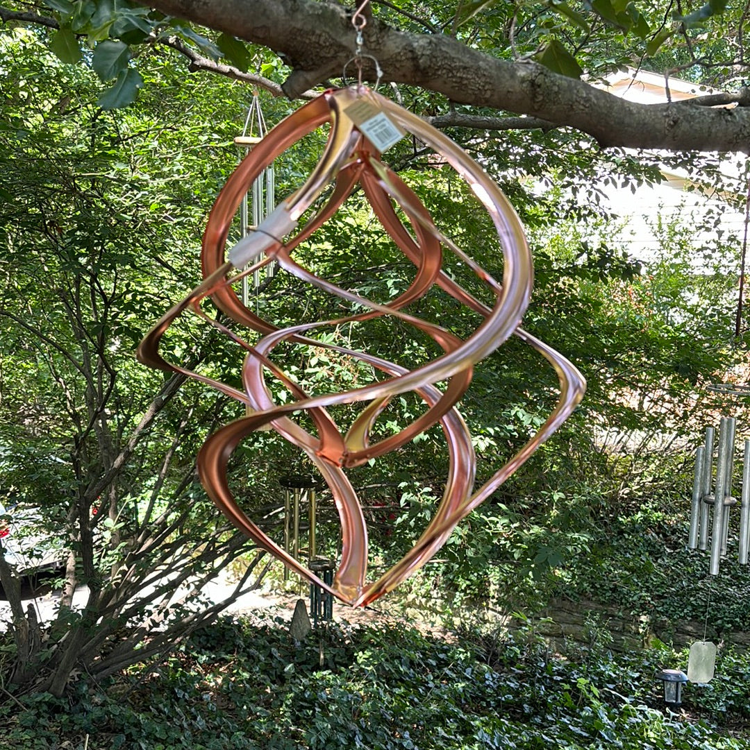 Cosmix Copper Double Spiral Large Wind Spinner - 20 inch