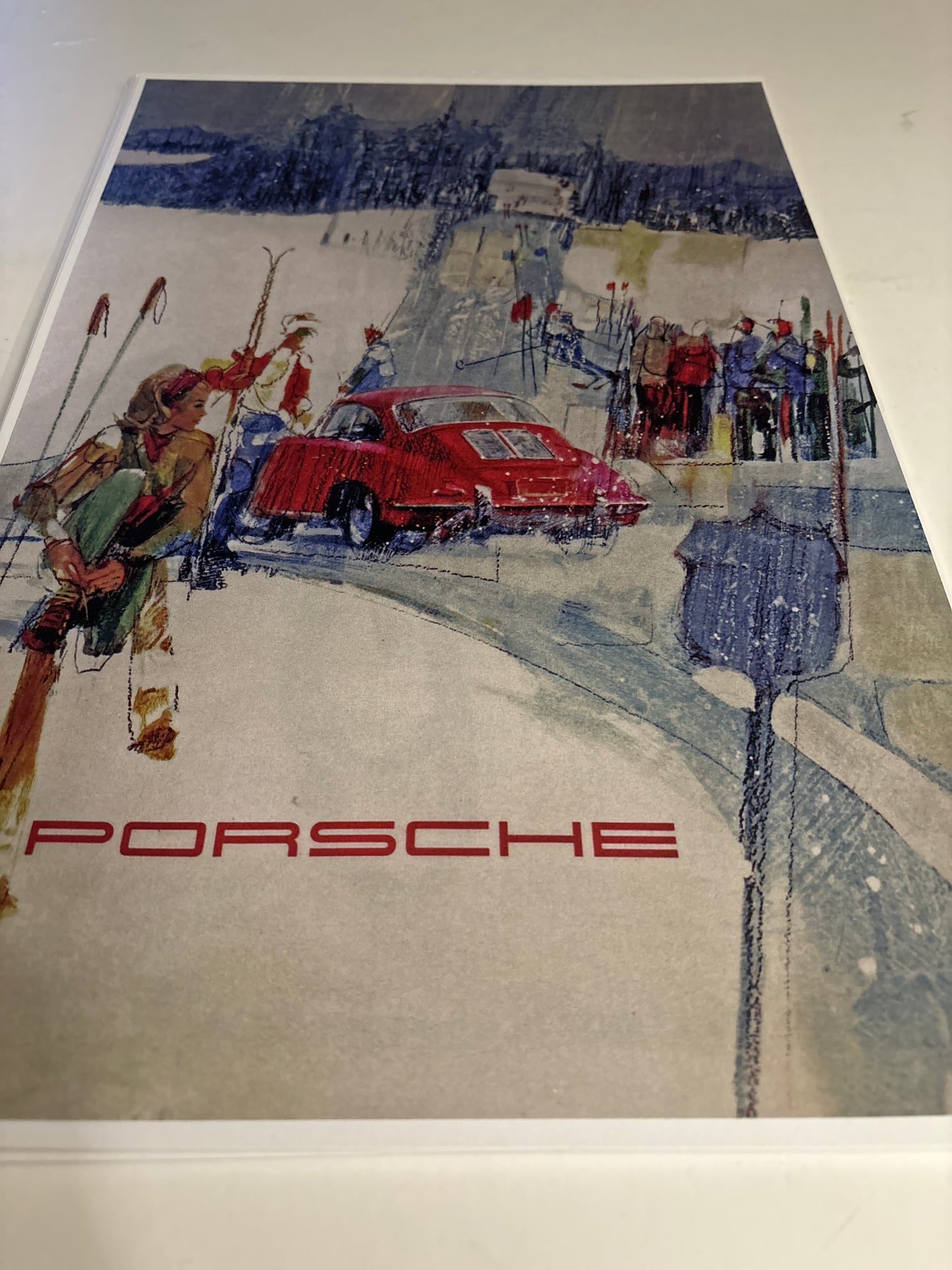 Porsche Poster 356 Sking Trip in the Alps