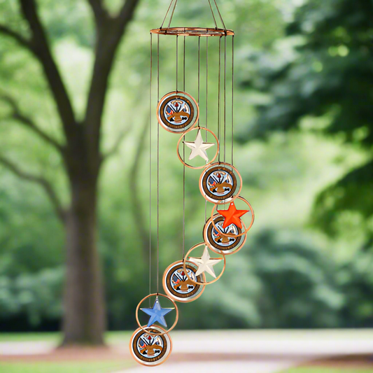 US Army Spiral Crystal Wind Chime - 32 inch