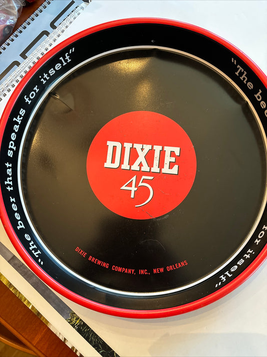 Vintage Dixie 45 Beer Metal Tin Tray-New Orleans