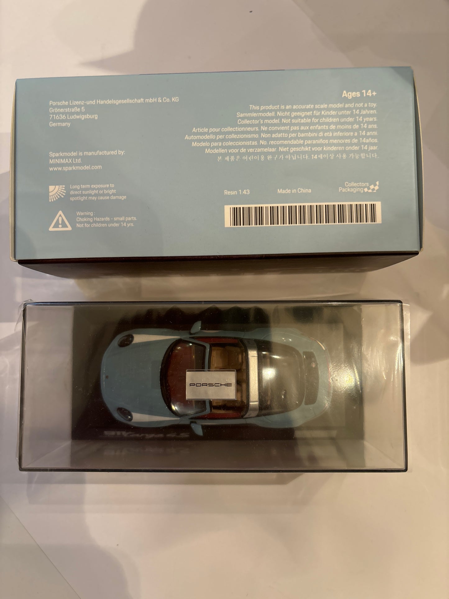 Porsche 911 Targa 4S Collector edition, 1:43 Spark Meissen Blue
