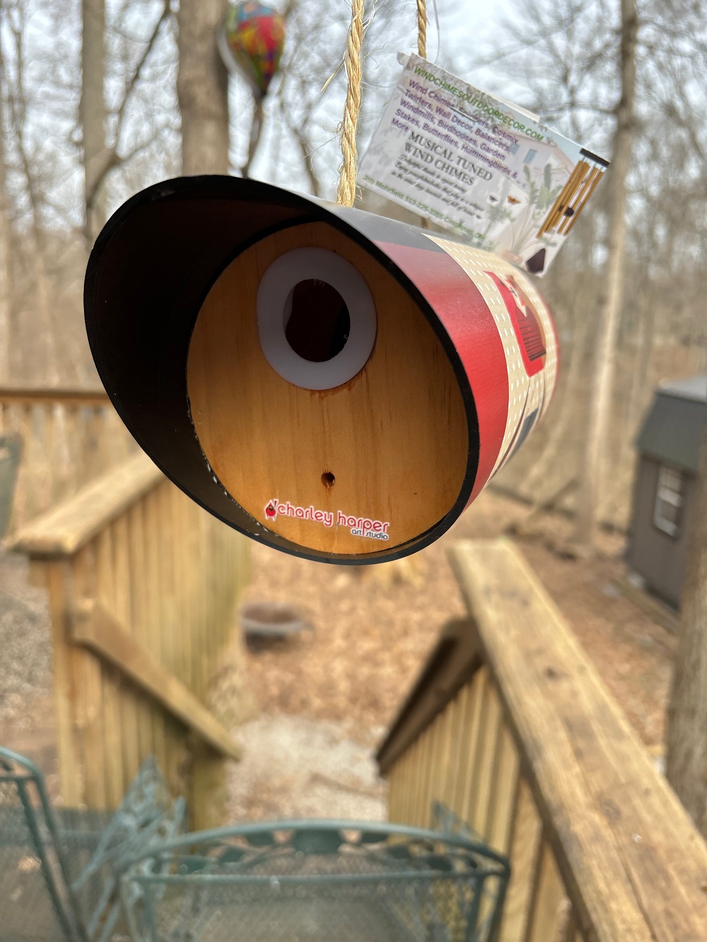 Birdhouse Charley Harper Red Bird's Romance