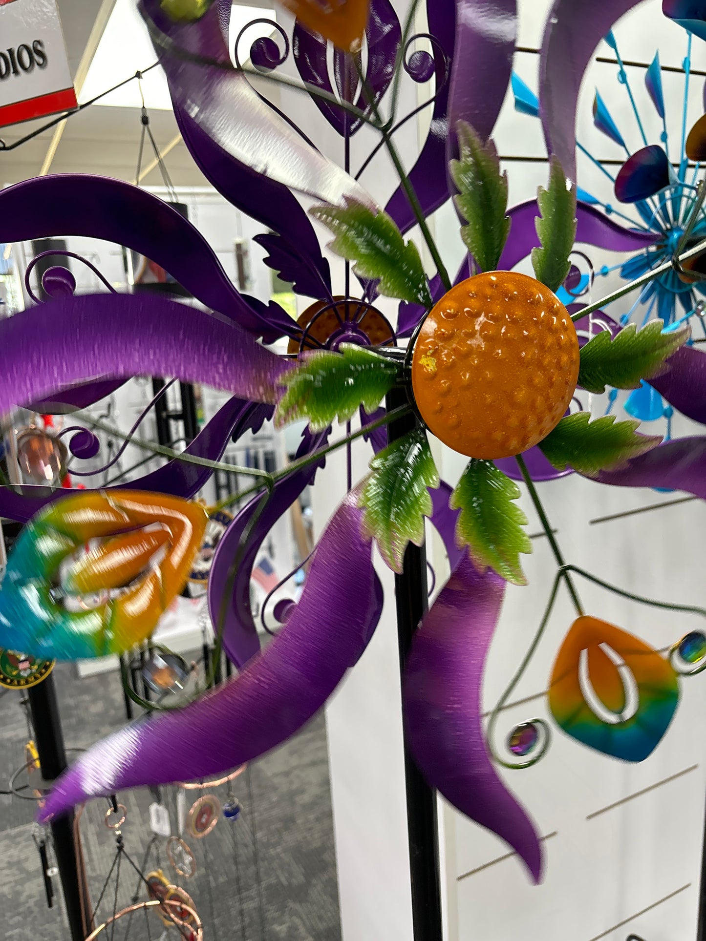 Dual Wind Spinner Purple Squiggle