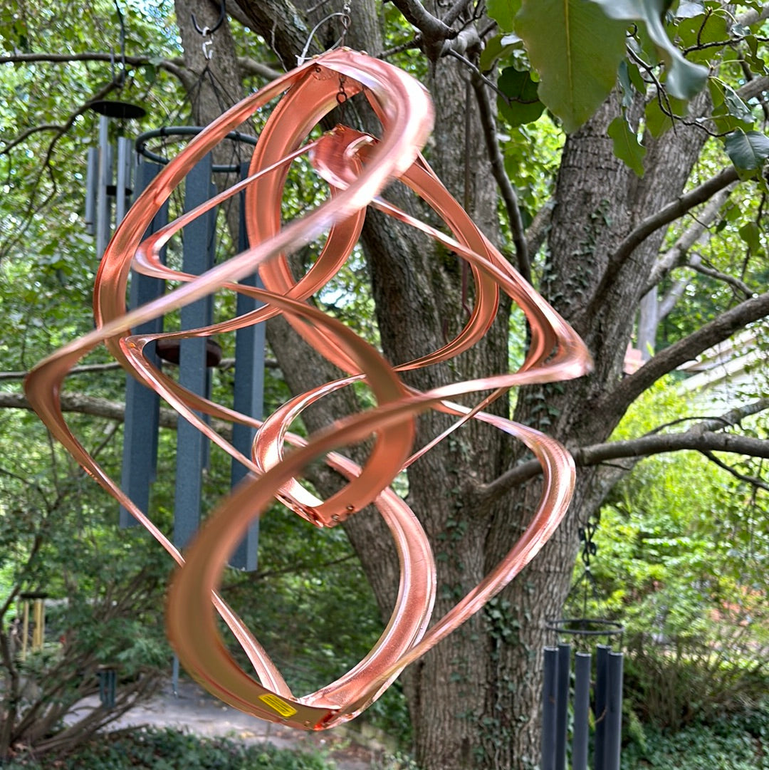 Copper Plated Aluminum Anodized Spiral Double Helix Cosmix Wind Spinner