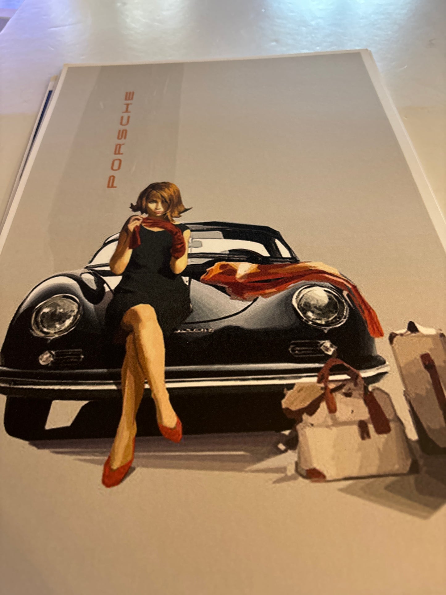Retro Porsche 356 advertisement poster