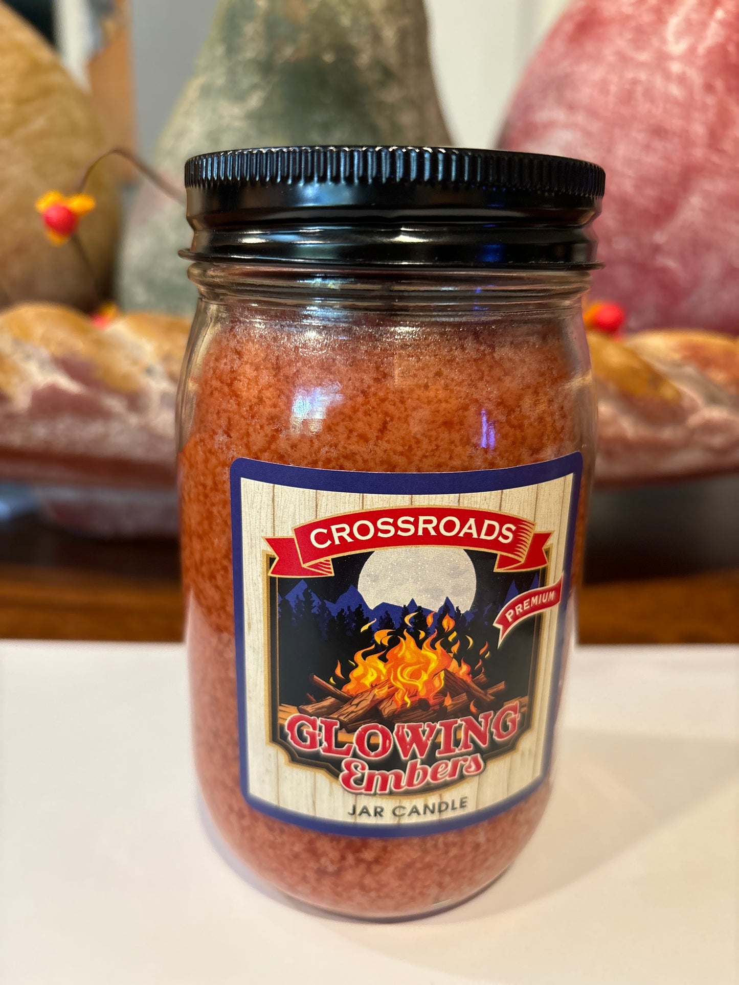 Glowing ember jar handle 12 ounce wonderful smell
