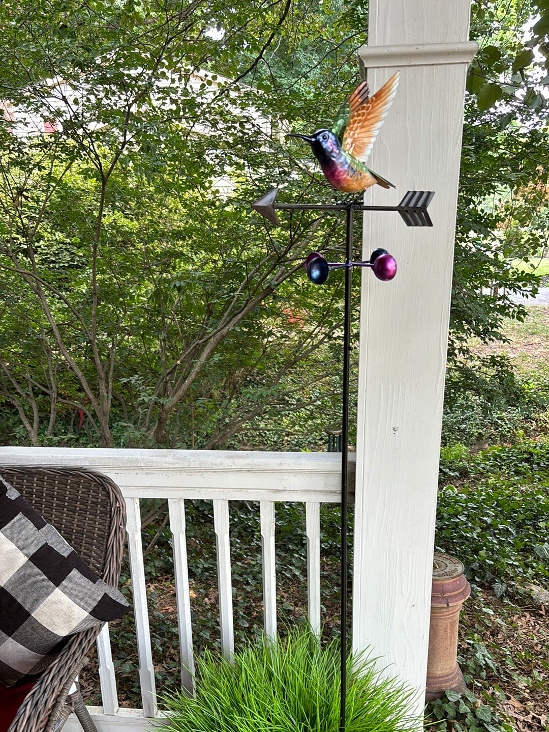 Weathervane purple Coronet HummingBird Garden Stake