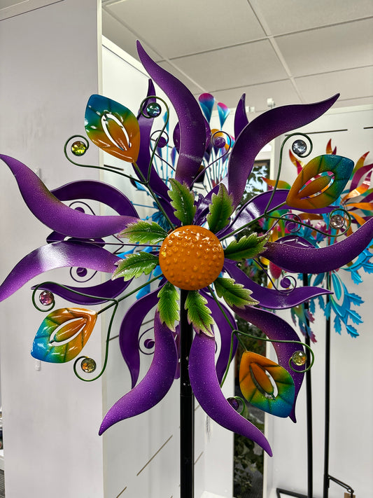 Dual Wind Spinner Purple Squiggle