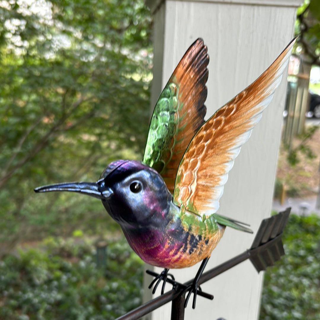 Weathervane purple Coronet HummingBird Garden Stake