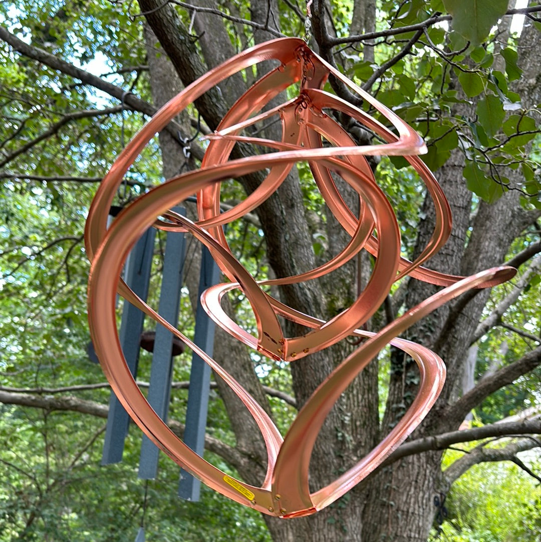Copper Plated Aluminum Anodized Spiral Double Helix Cosmix Wind Spinner