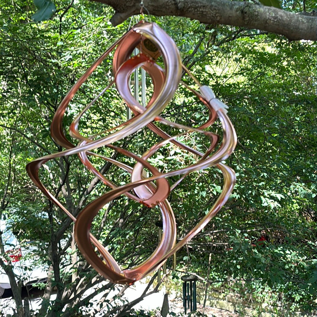Cosmix Copper Double Spiral Large Wind Spinner - 20 inch