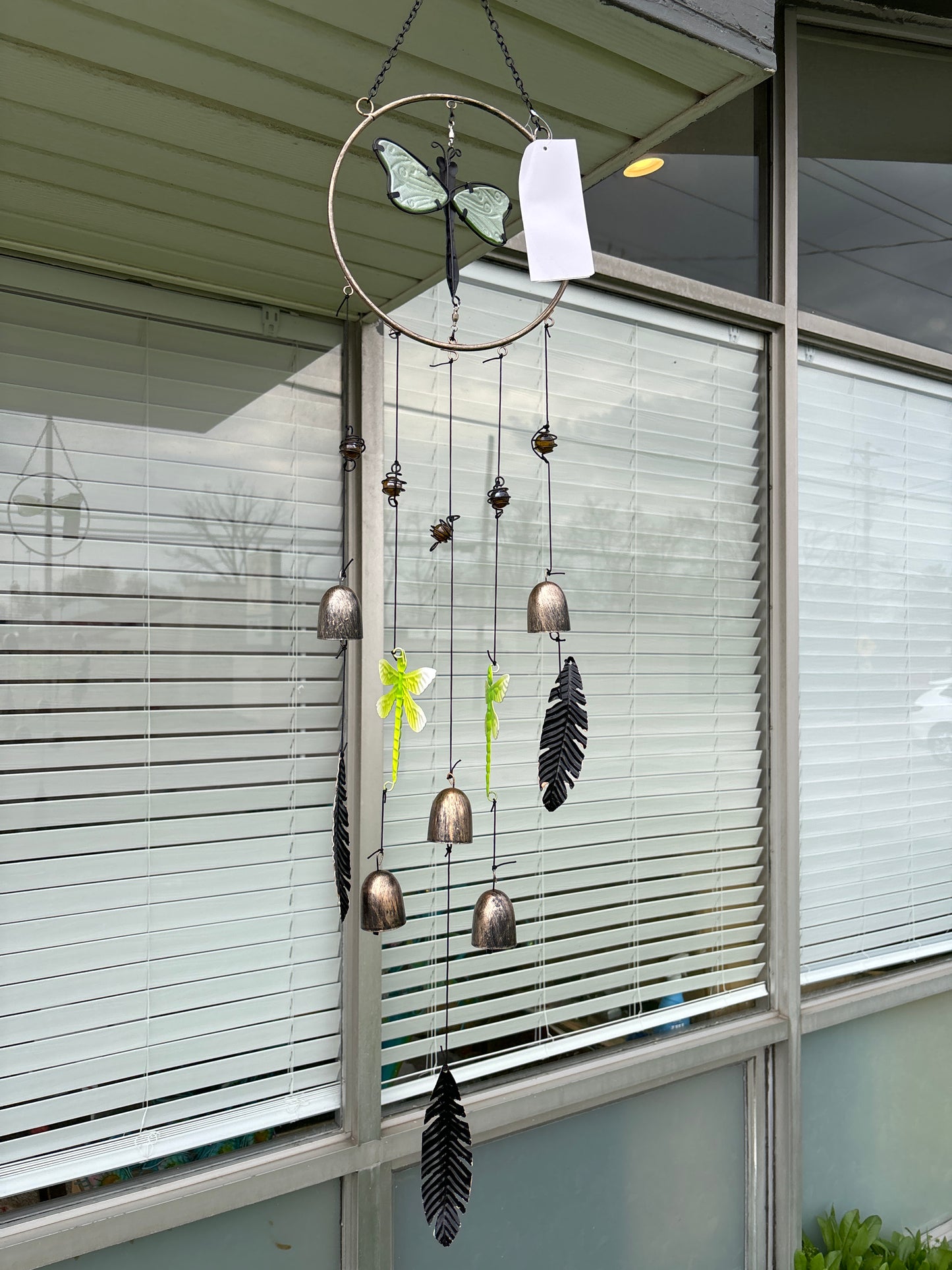 Wind Chime Bells,mobile Glass marbles green dragonfly