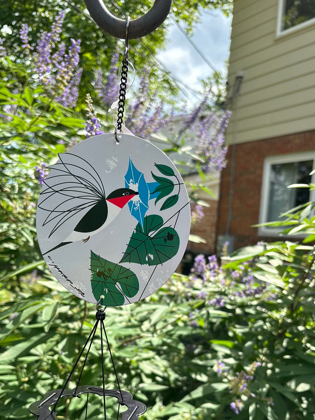 Charley Harper Spiral Chime Hummingbird