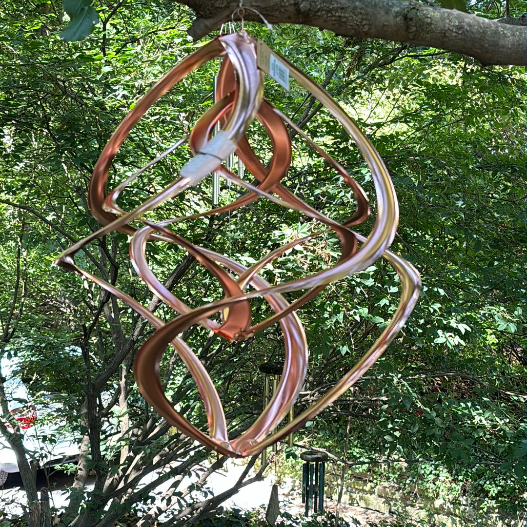 Cosmix Copper Double Spiral Large Wind Spinner - 20 inch