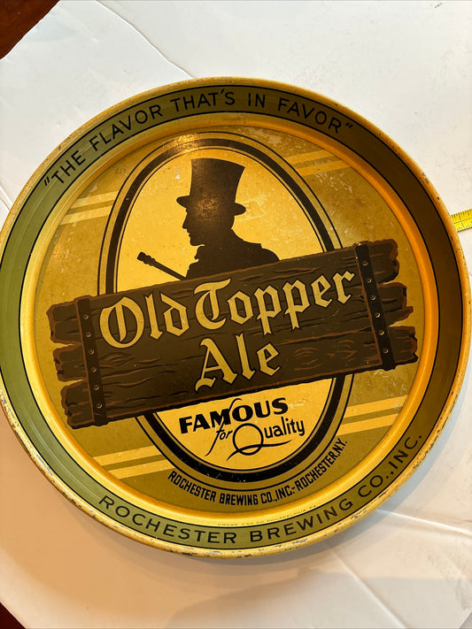 Rare Vintage Beer Tray Old Topper Ale, Rochester New York   Beer