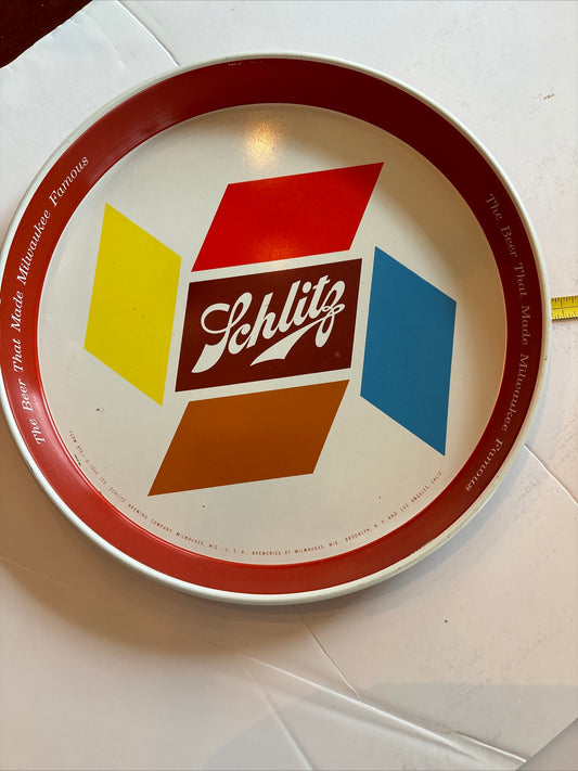 Rare Vintage Beer Tray Schiitz  Beer