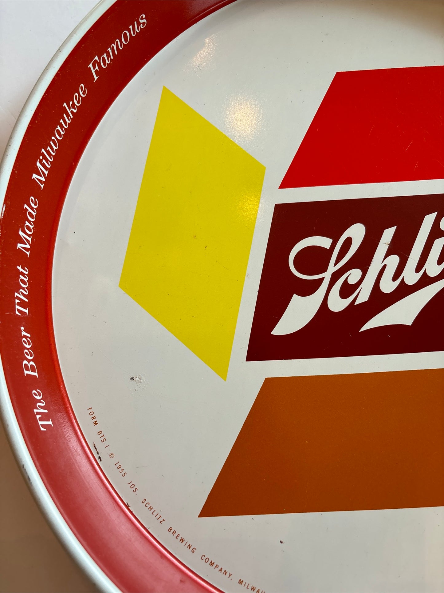 Rare Vintage Beer Tray Schiitz Beer