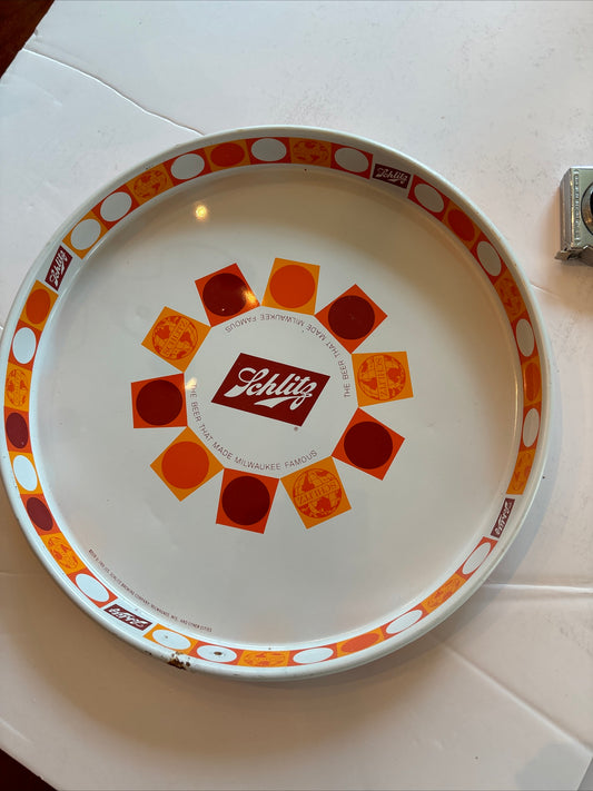 Rare Vintage Beer Bar Tray Schlitz Beer