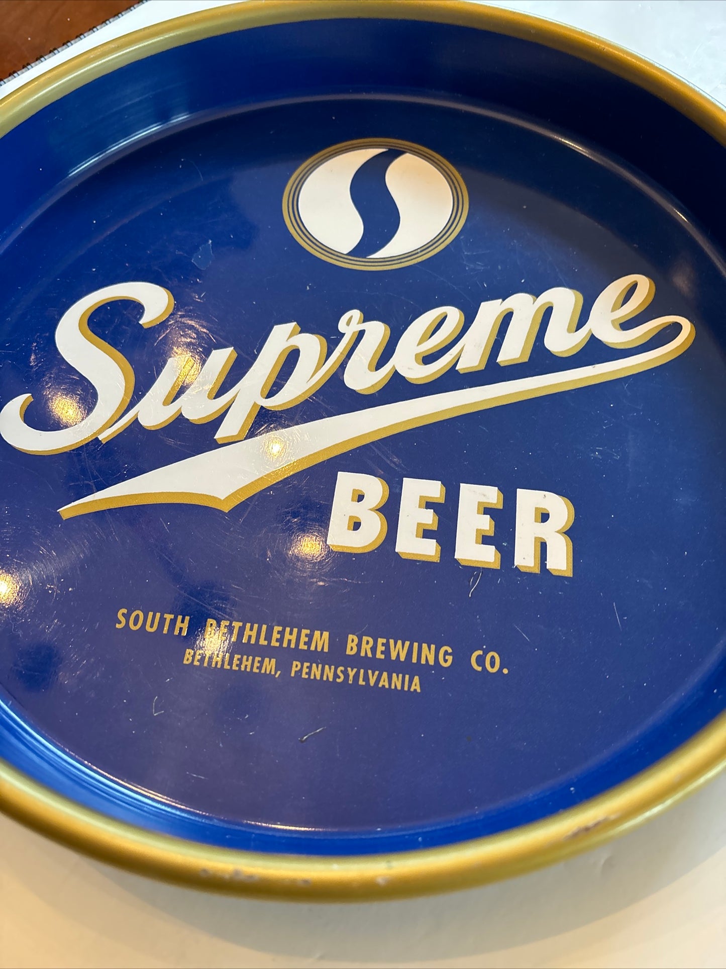 Rare Vintage Beer Bar Tray Supreme Beer, Bethlehem PA
