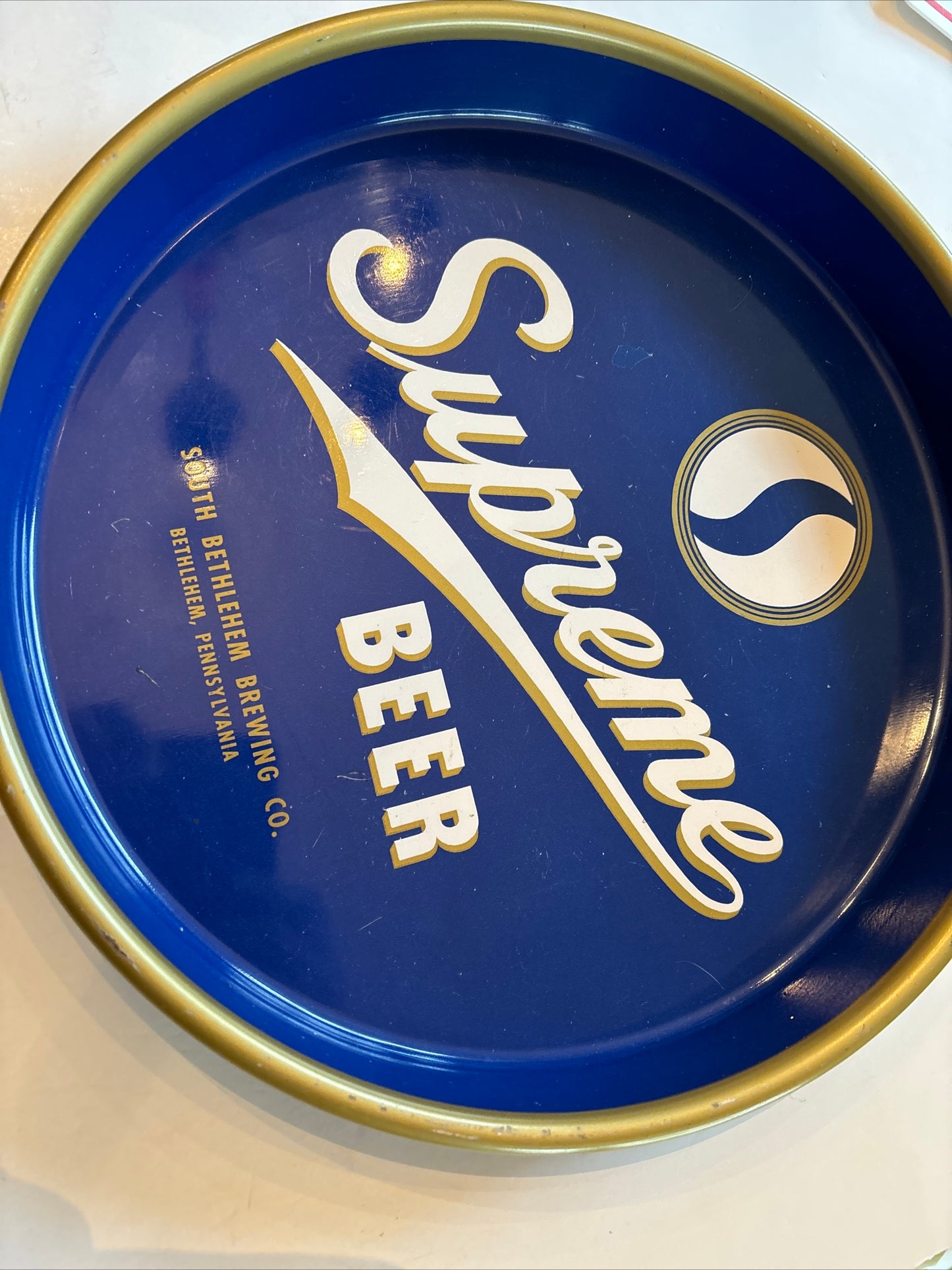 Rare Vintage Beer Bar Tray Supreme Beer, Bethlehem PA