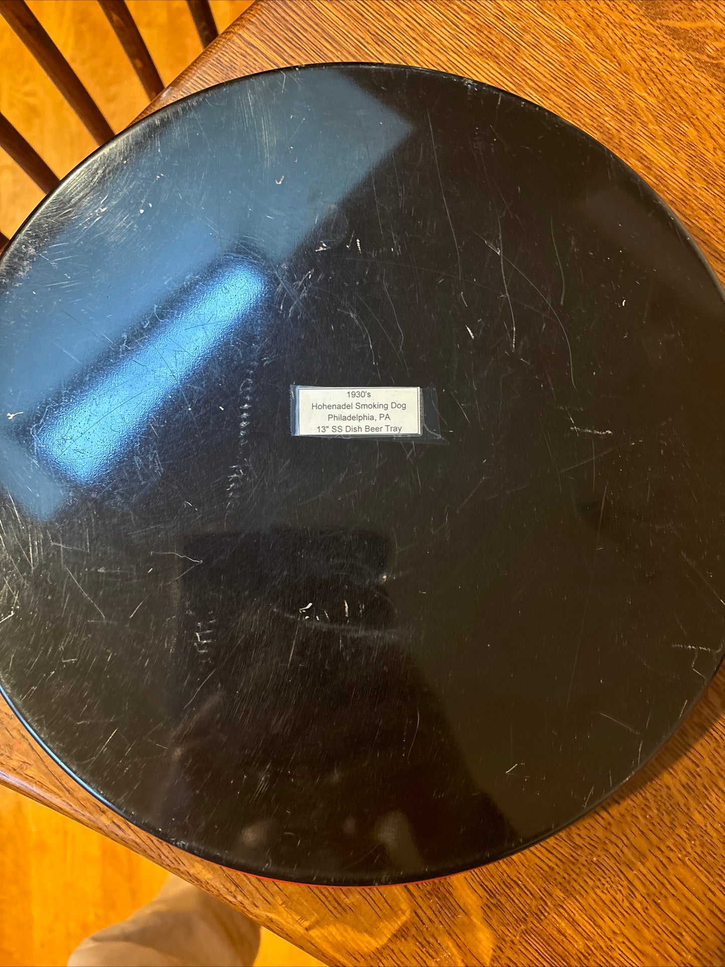1930’s Hohenadel Ale Beer with Monks and Cigar Smoking Dog Beer Tray 13.25 Inch