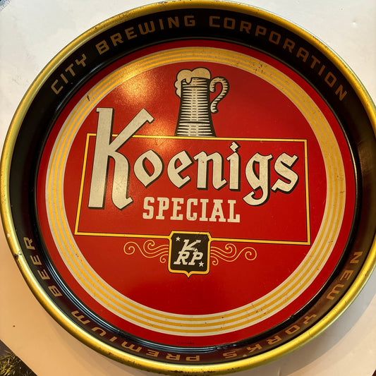 Rare Vintage Koenigs beer tray City Brewing Corp